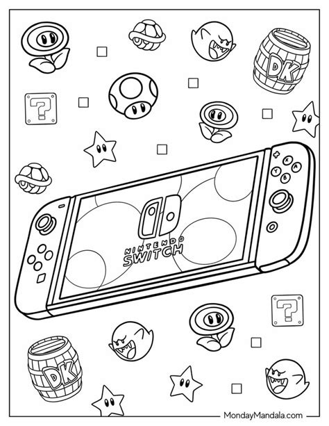 nintendo coloring pages|Nintendo Coloring Pages (Free PDF Printables)